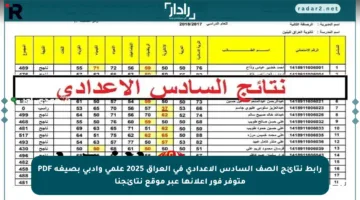 رابط نتائج الصف السادس الإعدادي في العراق 2025 علمي وأدبي بصيغة PDF متوفر فور إعلانها عبر موقع نتائجنا